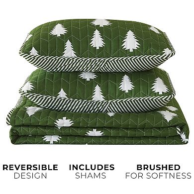 Madelinen® All Season Rustic Tree Reversible Quilt Set with Shams