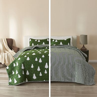 Madelinen® All Season Rustic Tree Reversible Quilt Set with Shams