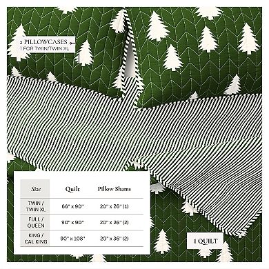 Madelinen® All Season Rustic Tree Reversible Quilt Set with Shams