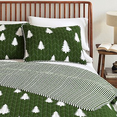 Madelinen® All Season Rustic Tree Reversible Quilt Set with Shams