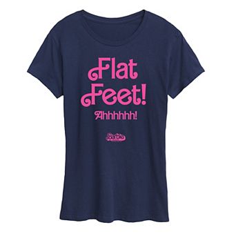 Women's Barbie The Movie Flat Feet Graphic Tee