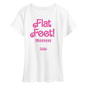 Women's Barbie The Movie Flat Feet Graphic Tee