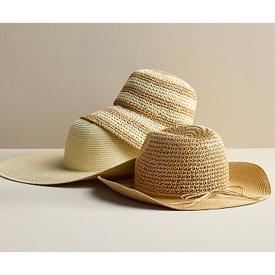 Women's Sonoma Goods For Life® Straw Cowboy Hat with Trim