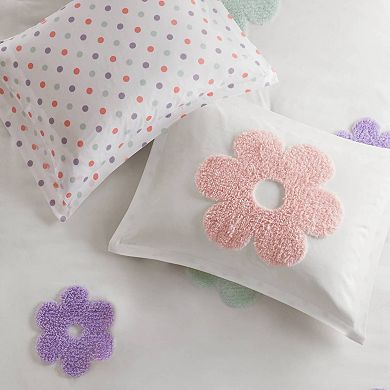 Intelligent Design Madeline Floral Reversible Tufted Chenille Duvet Cover Set