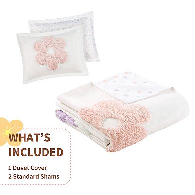 Intelligent Design Madeline Floral Reversible Tufted Chenille Duvet Cover Set