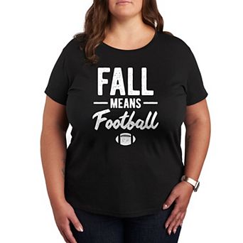 Plus Size Fall Means Football Graphic Tee