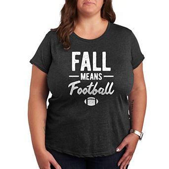 Plus Size Fall Means Football Graphic Tee