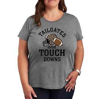 Plus Size Tailgates Touchdowns Graphic Tee