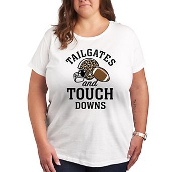 Plus Size Tailgates Touchdowns Graphic Tee