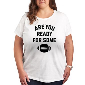 Plus Size Ready For Some Football Graphic Tee