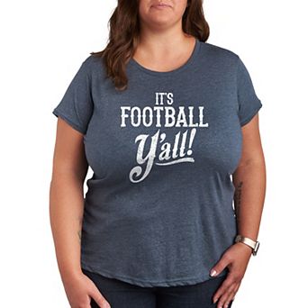 Plus Size It's Football Y'all Graphic Tee