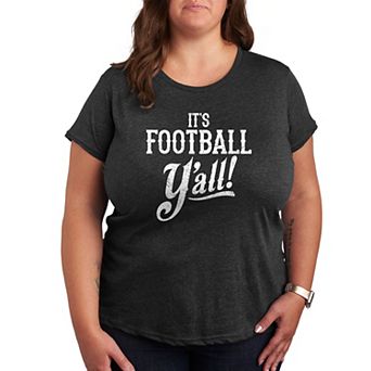 Plus Size It's Football Y'all Graphic Tee
