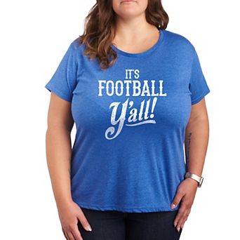 Plus Size It's Football Y'all Graphic Tee