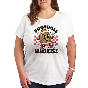 Plus Size Football Vibes Graphic Tee