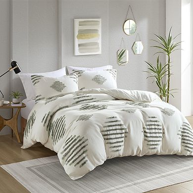 INK+IVY Tahli 3-Piece Cotton Blend Chenille Duvet Cover Set