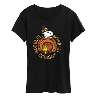 Women's Peanuts Snoopy & Woodstock Gobble Gobble Graphic Tee