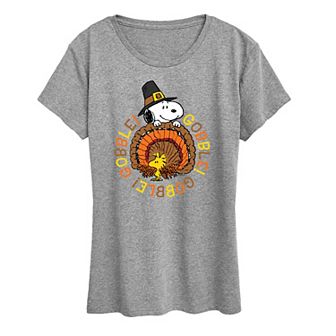 Women's Peanuts Snoopy & Woodstock Gobble Gobble Graphic Tee