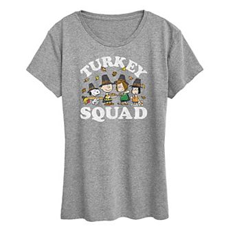 Women's Peanuts Turkey Squad Graphic Tee