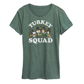 Women's Peanuts Turkey Squad Graphic Tee