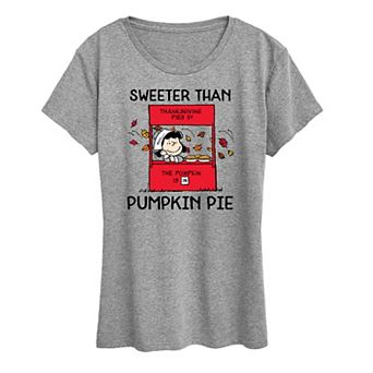 Women's Peanuts Lucy Pumpkin Pie Graphic Tee