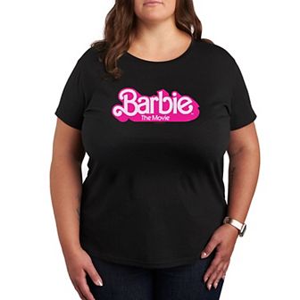 Plus Size Barbie The Movie Logo Graphic Tee