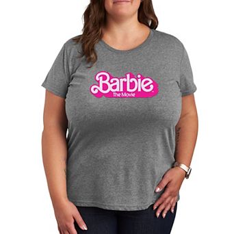 Plus Size Barbie The Movie Logo Graphic Tee