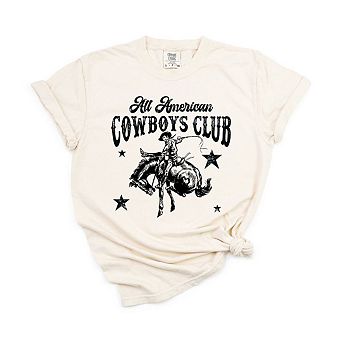 All American Cowboys Club Garment Dyed Tees