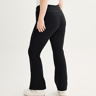 Juniors' SO® Sporty Crossover Flare Leggings