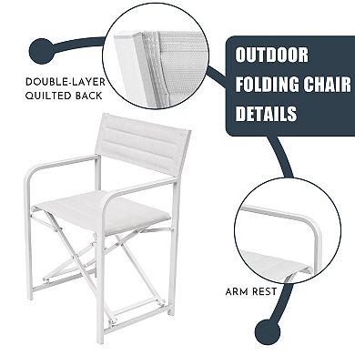 Aoodor Outdoor Patio 2-Pack 34" Director's Chairs