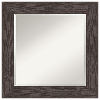 Bridget Black Beveled Wood Bathroom Wall Mirror
