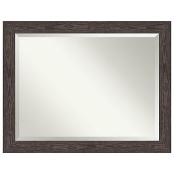Bridget Black Beveled Wood Bathroom Wall Mirror