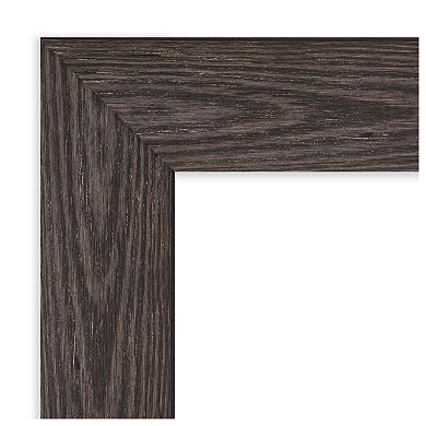 Bridget Black Beveled Wood Bathroom Wall Mirror
