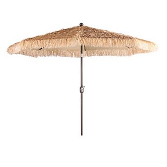 Aoodor Patio Umbrella Thatch Outdoor Umbrella （no Base）