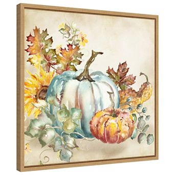 Watercolor Harvest Pumpkin III by Tre Sorelle Studios Framed Canvas Wall Art Print