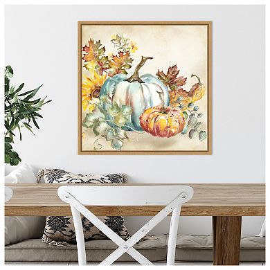 Watercolor Harvest Pumpkin III by Tre Sorelle Studios Framed Canvas Wall Art Print
