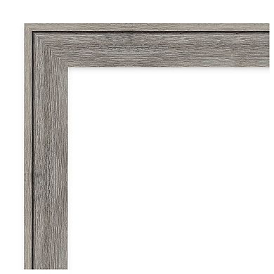 Regis Barnwood Grey Beveled Wood Bathroom Wall Mirror