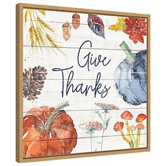 Fall Flair VI Shiplap by Anne Tavoletti Framed Canvas Wall Art Print