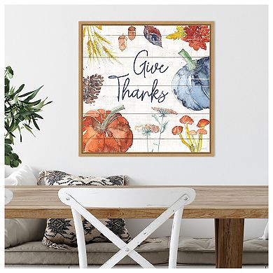 Fall Flair VI Shiplap by Anne Tavoletti Framed Canvas Wall Art Print