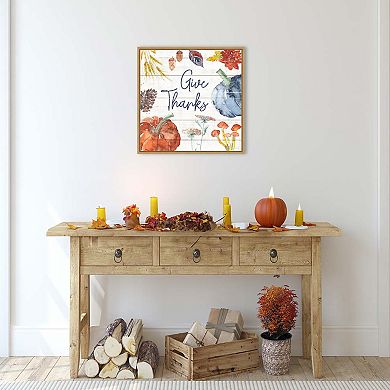 Fall Flair VI Shiplap by Anne Tavoletti Framed Canvas Wall Art Print