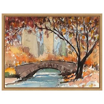 Autumn in New York - Study I by Samuel Dixon Framed Canvas Wall Art Print