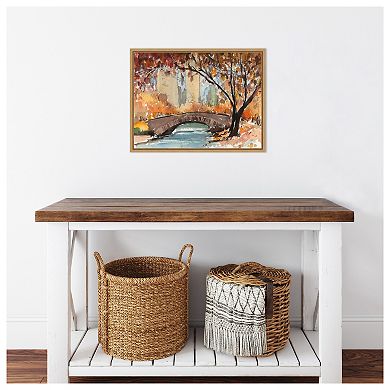 Autumn in New York - Study I by Samuel Dixon Framed Canvas Wall Art Print