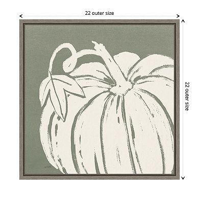 Autumn Tones VII Chalk Green by Anne Tavoletti Framed Canvas Wall Art Print