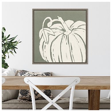 Autumn Tones VII Chalk Green by Anne Tavoletti Framed Canvas Wall Art Print