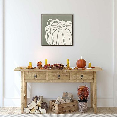 Autumn Tones VII Chalk Green by Anne Tavoletti Framed Canvas Wall Art Print