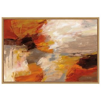 Falling Leaves by Silvia Vassileva Framed Canvas Wall Art Print