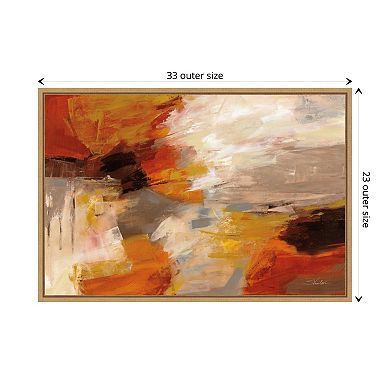 Falling Leaves by Silvia Vassileva Framed Canvas Wall Art Print