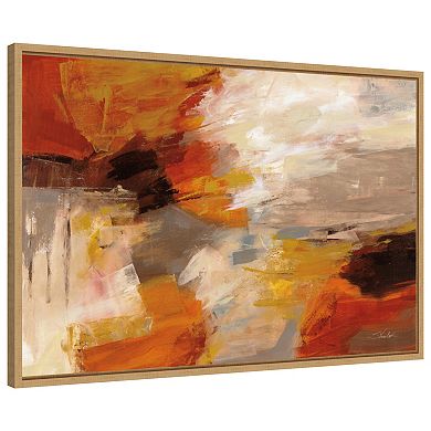 Falling Leaves by Silvia Vassileva Framed Canvas Wall Art Print