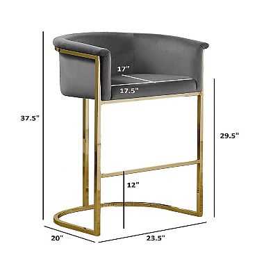 Best Quality Furniture Upholstered Barstool with Iron Base (Set of 1)
