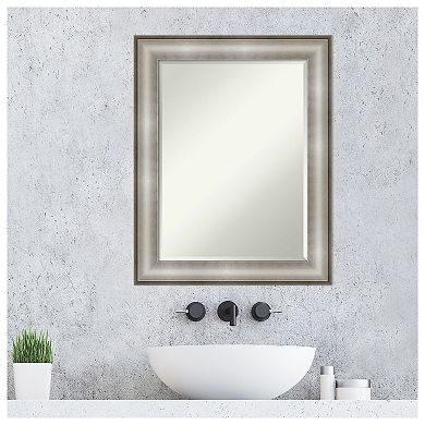Imperial White Beveled Bathroom Wall Mirror