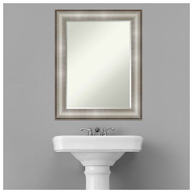 Imperial White Beveled Bathroom Wall Mirror